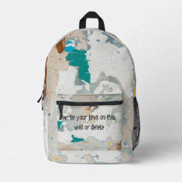 Mochila Impresa Pared de ladrillo pintado de estilo loft