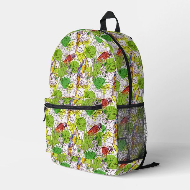 Mochila Impresa ParroTES Tropicales (Esquina derecha trasera )