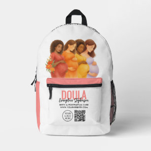 Mochila Impresa Partera de Acuarela ObGyn Nacimiento Doula Pospart