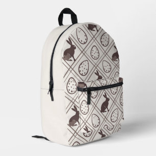 Mochila Impresa Pascua de cuadros marrones