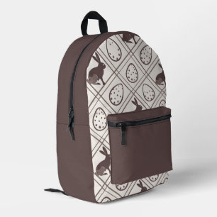 Mochila Impresa Pascua de cuadros marrones