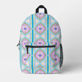 Mochila Impresa Pastel Dream Boho Geometric Kaleidoscope