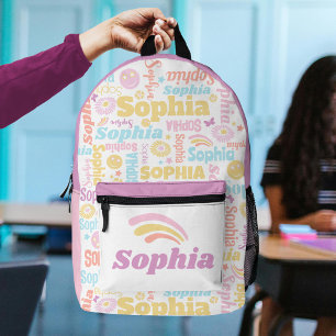 Mochila Impresa Pastel Preppy Smilia se enfrenta a la estrella nom