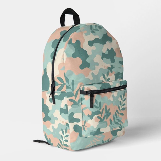 Mochila Impresa Pastel Resumen Camouflage (Esquina izquierda trasera)