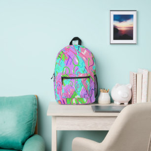 Mochila Impresa Pastel Resumen de Arte Pop
