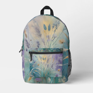 Mochila Impresa Pastel Resumen Susurros de la Naturaleza, Grasas I