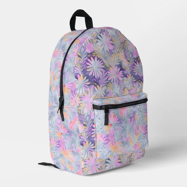 Mochila Impresa Pasteles de flores felices (Esquina izquierda trasera)