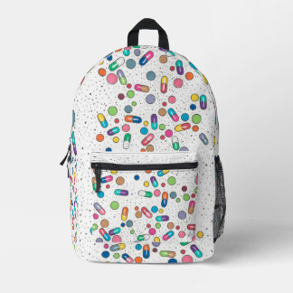 Mochila Impresa Pastillas Ovaladas