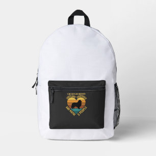 Mochila Impresa Pastor de Shetland Retro Corazón Amante de los Per