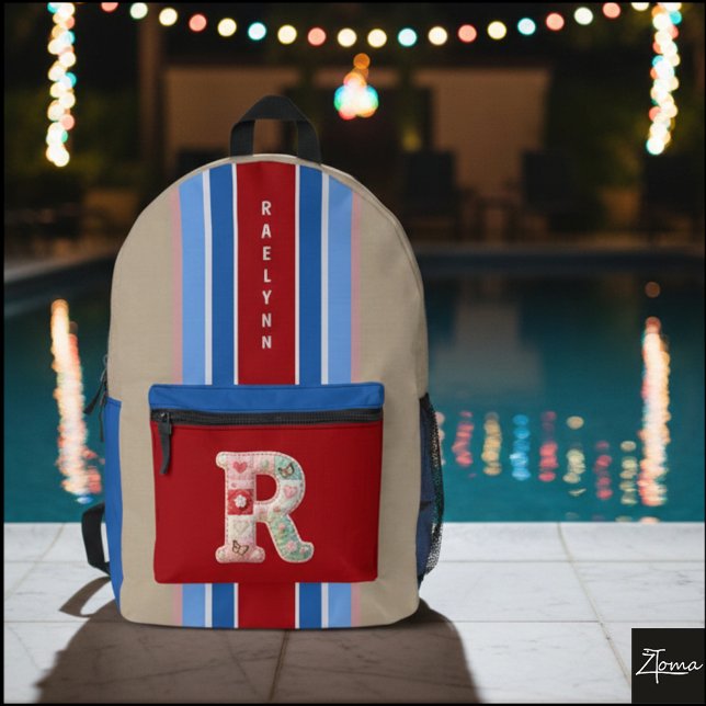 Mochila Impresa Patchwork Monogram Striped Backpack Quilted  (Subido por el creador)