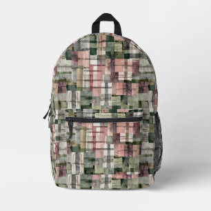 Mochila Impresa Patchy Mauve, Taupe, Sage
