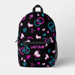Mochila Impresa Patinaje sobre patinaje sobre ruedas Neon Glow Rol
