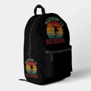 Mochila Impresa Patineta de patinaje de escuela antigua Kickin 'It