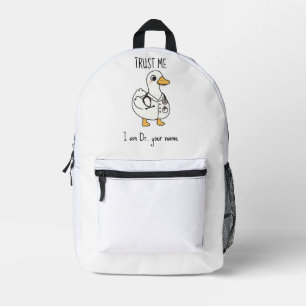 Mochila Impresa Pato Doctor Personalizado