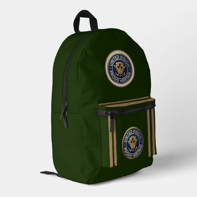 Mochila Impresa Patrimonio Orgulloso de la Visión Unida (Esquina izquierda trasera)