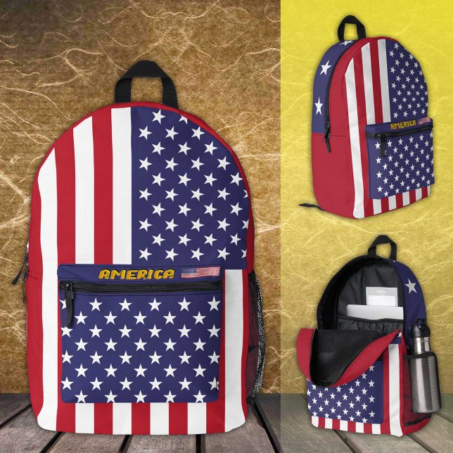 Mochila Impresa Patriotas de Estados Unidos, mochila, bandera nort (Subido por el creador)
