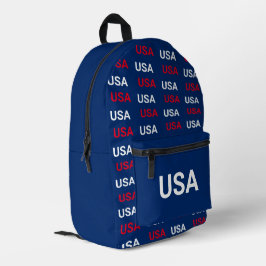 Mochila Impresa Patriótico USA Rojo Blanco y Azul
