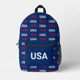 Mochila Impresa Patriótico USA Rojo Blanco y Azul