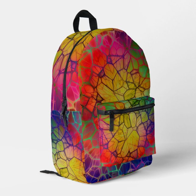 Mochila Impresa Patrón abstracto colorido (Esquina izquierda trasera)