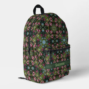 Mochila Impresa Patrón abstracto de manzanas rojas personalizado
