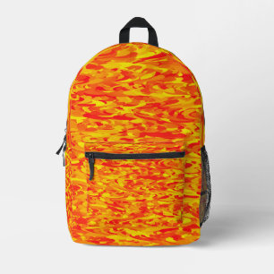Mochila Impresa Patrón abstracto naranja rojo amarillo