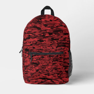 Mochila Impresa Patrón abstracto rojo negro