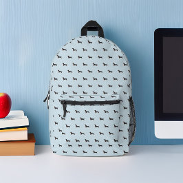 Mochila Impresa Patrón Adorable de Perros Dachshund Personalizado