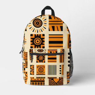 Mochila Impresa Patrón africano vibrante