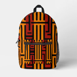 Mochila Impresa Patrón africano vibrante