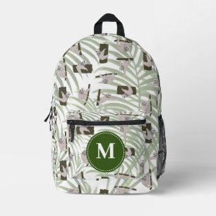 Mochila Impresa Patrón animal espumoso en monograma forestal salva