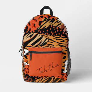 Mochila Impresa Patrón animal personalizado