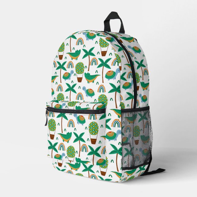 Mochila Impresa Patrón arcoiris de tortuga colorida suave (Esquina derecha trasera )