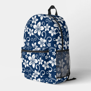 MOCHILA IMPRESA PATRÓN AZUL HAWAII EN AZUL NAVY