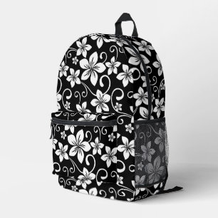 MOCHILA IMPRESA PATRÓN AZUL HAWAII EN NEGRO