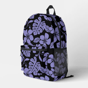 MOCHILA IMPRESA PATRÓN BIKINI ROSA EN NEGRO/LAVENDERO