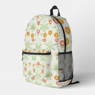 Mochila Impresa Patrón Botánico Vintage de Margarita de William Mo