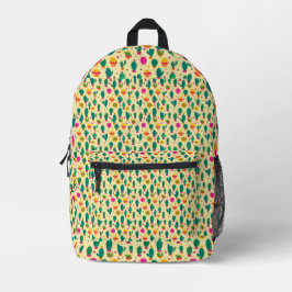 Mochila Impresa Patrón Cactus Amarillo Impresión de tela Kawaii