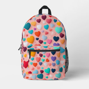 Mochila Impresa Patrón cardíaco multicolor
