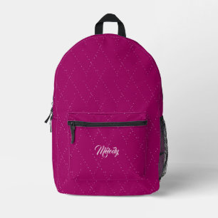 Mochila Impresa Patrón Celestial Rosa Starry Night Personalizado P