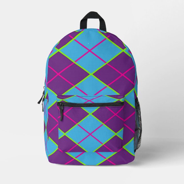 Mochila Impresa Patrón Clásico de Argyle (Anverso)