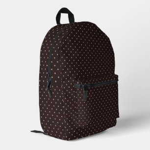 Mochila Impresa Patrón clásico de lunares, marrón, lunares boho