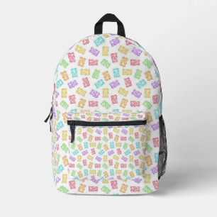 Mochila Impresa Patrón Colorido de Osito de Gominola Lluvia de C