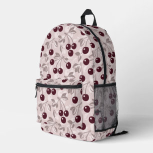 Mochila Impresa Patrón con cerezas