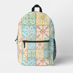 Mochila Impresa Patrón continuo de baldosas al estilo de Amalfi co