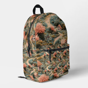 Mochila Impresa Patrón continuo de Cottagecore caprichoso