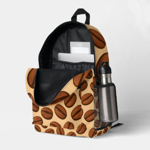 Mochila Impresa Patrón continuo de granos de café Café marrón cá