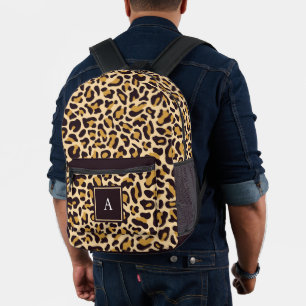 Mochila Impresa Patrón cutáneo estilizado de Leo con un monograma