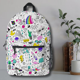 Mochila Impresa Patrón de 80 con color