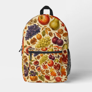 Mochila Impresa Patrón de acuarela de cosecha de otoño 