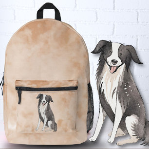 Mochila Impresa Patrón de acuarela de dibujo de color de borde